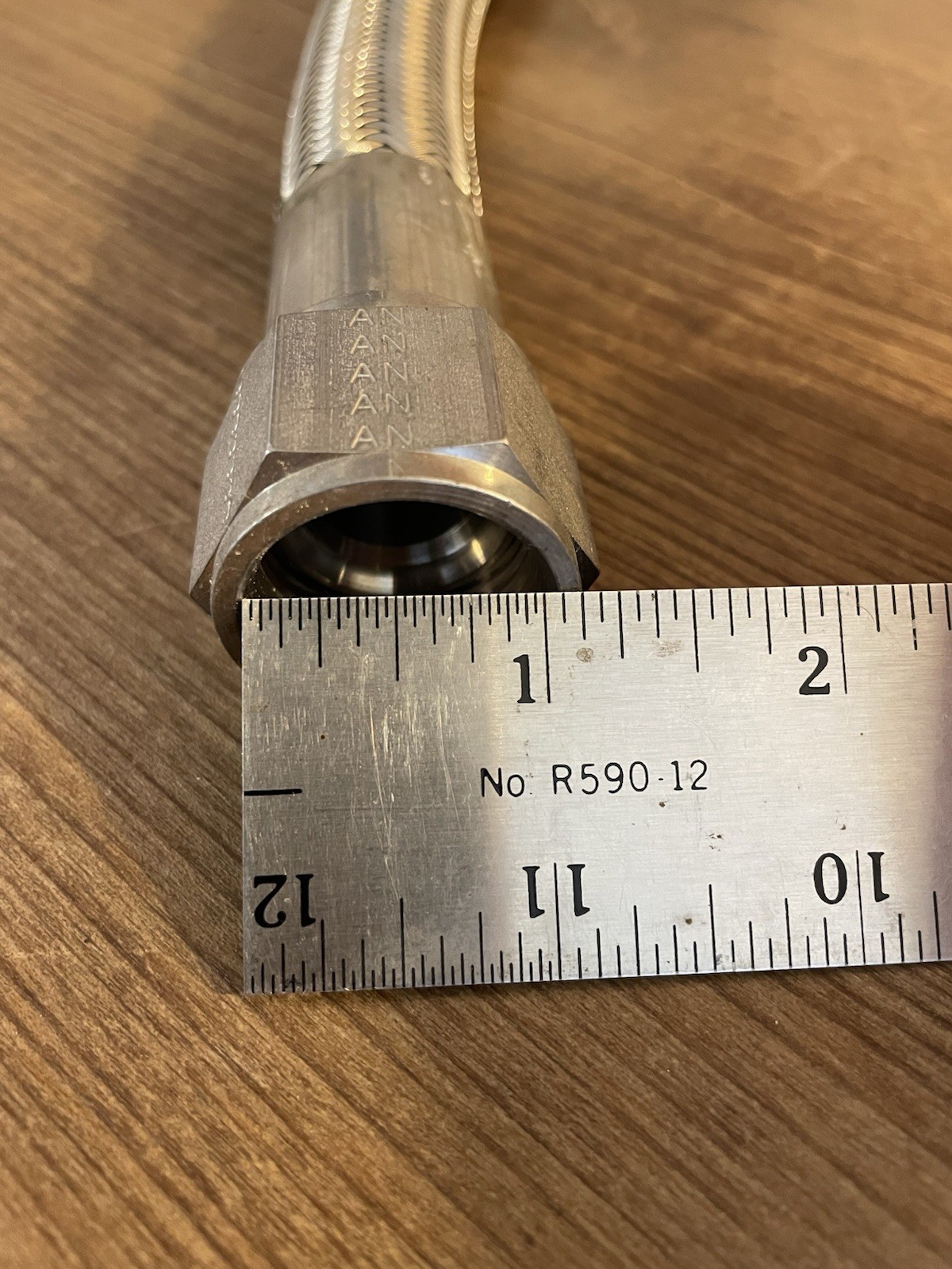 One 2ft/24 Inch Braided Stainless Steel Conduit 5/8 Inch Interior Diameter