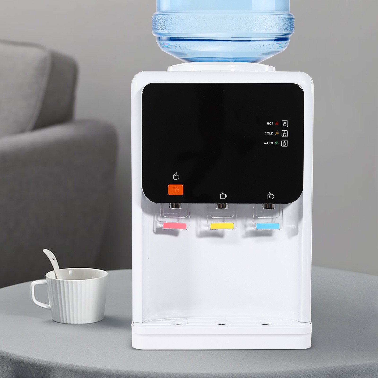 Top Loading Countertop Water Dispenser Hot Cold Water Cooler Drinking Machine