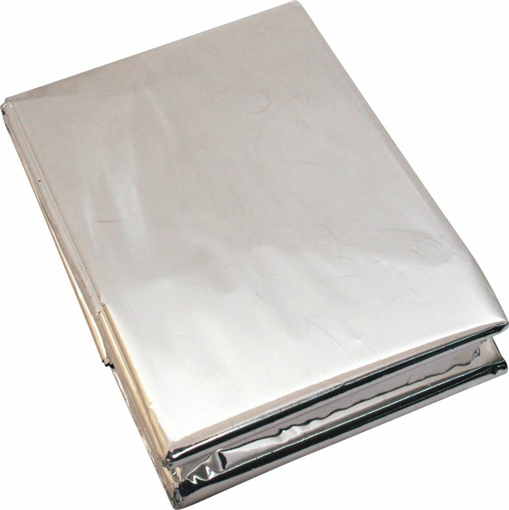 BCB Emergency Foil Hypothermia Space Blanket Silver CL041, LIghtweight, 2 Pack