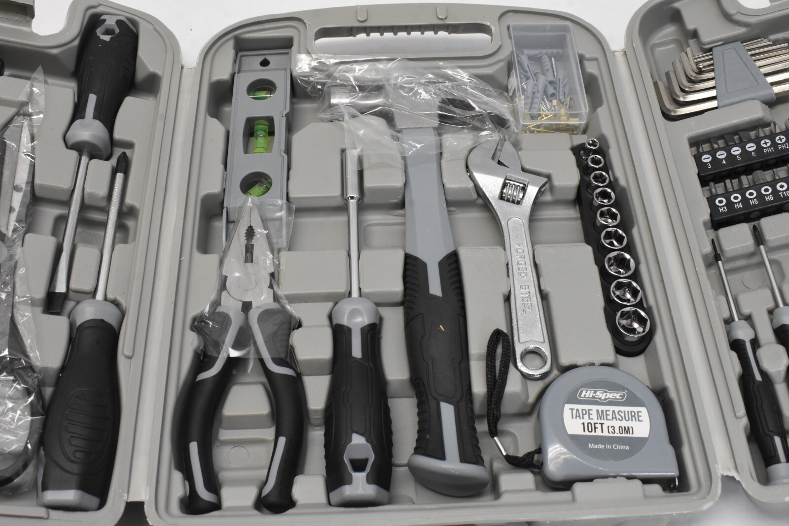 Home & Garage Hand Tools Kit Set w/ Hammer Socket Screwdriver 54 Piece Kit