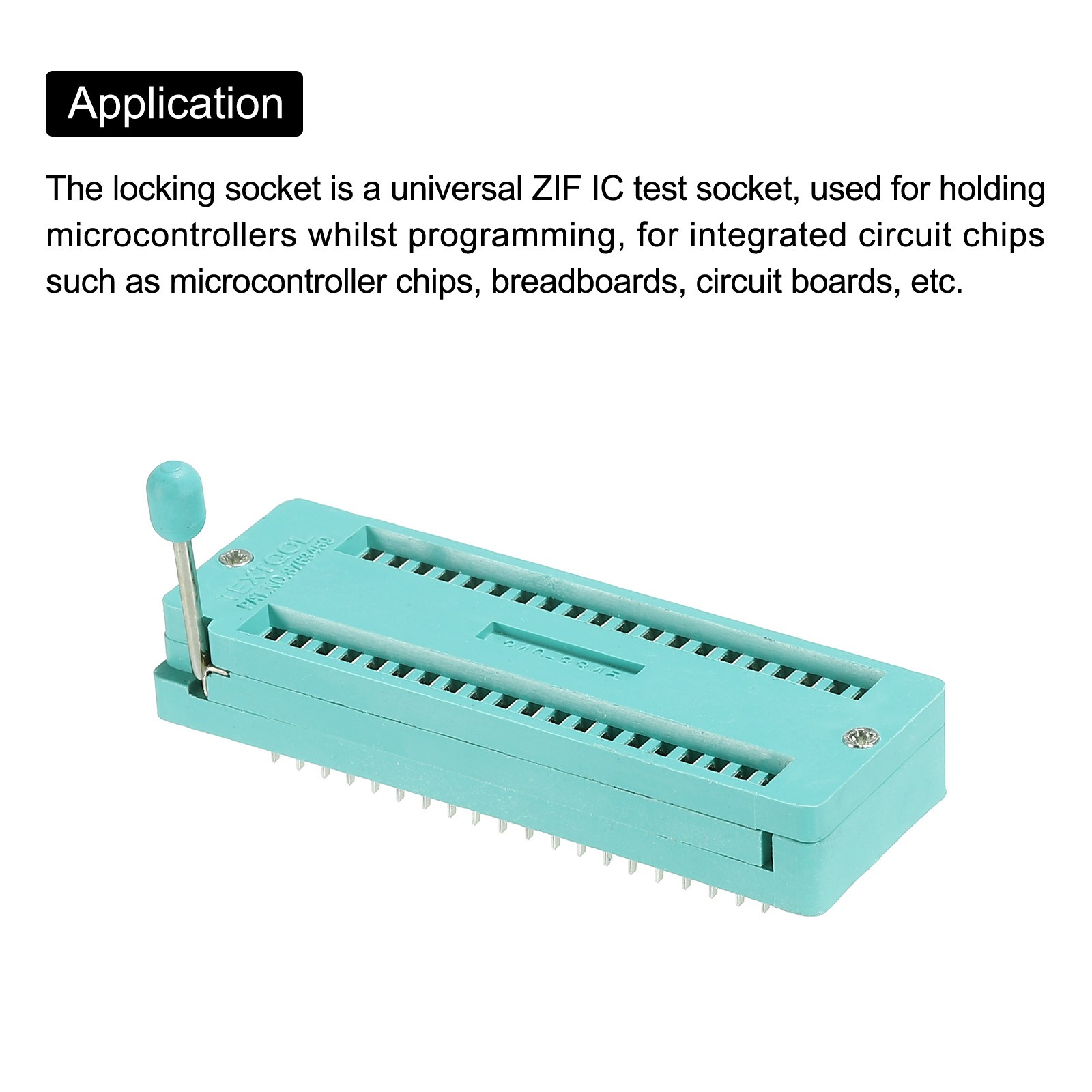 Universal IC Test ZIF Socket 40 Pin 2.54mm Pitch, 2 Pack