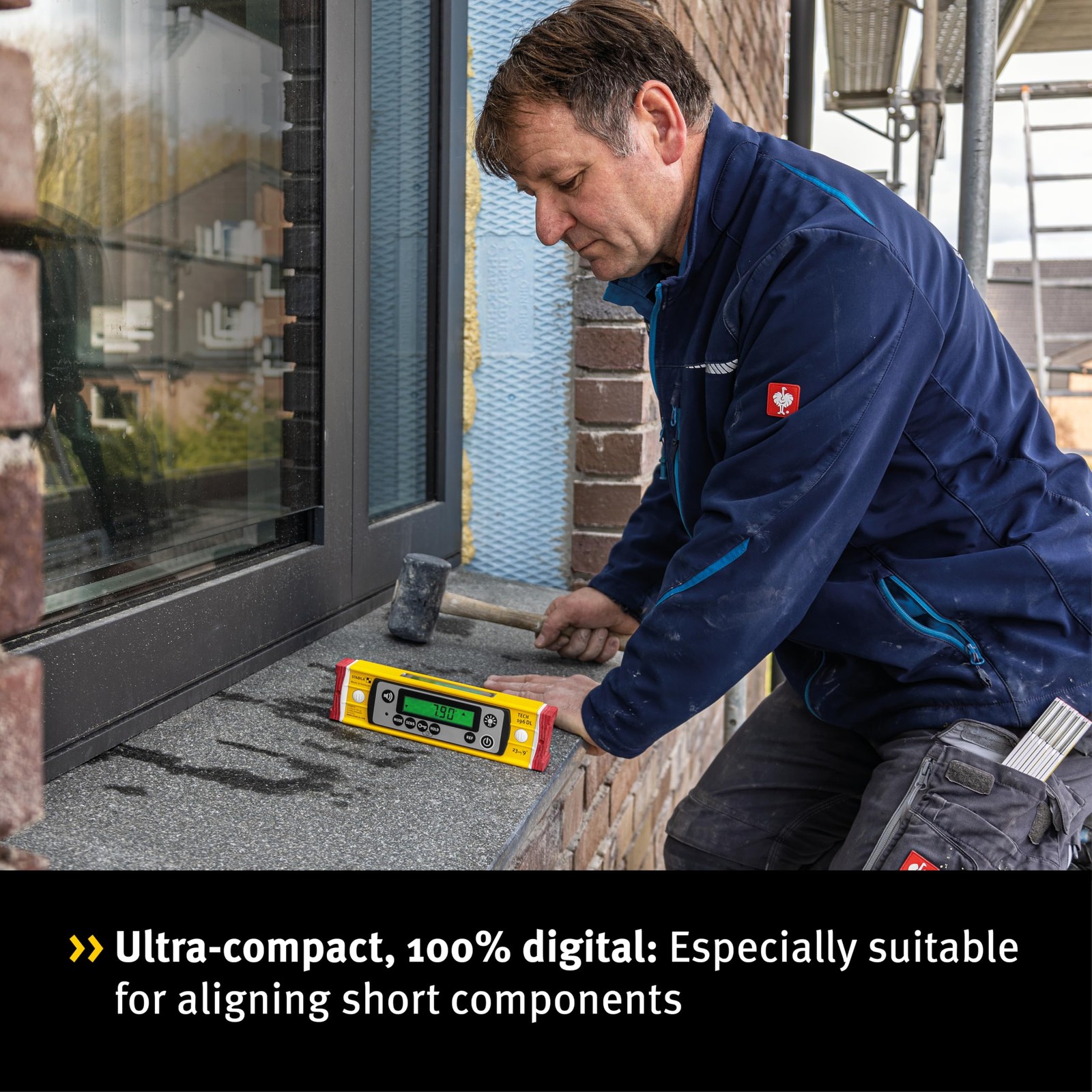 STABILA TECH 196 DL 23cm Digital Level IP67 w/ Bag