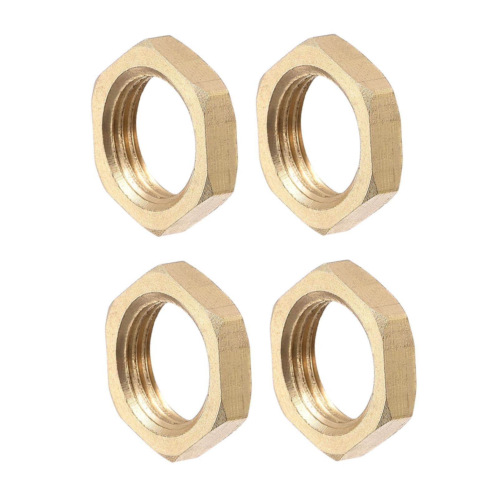 G1/8 Lock Nut, Hex Brass Female Locknut for Plumbing 4pcs
