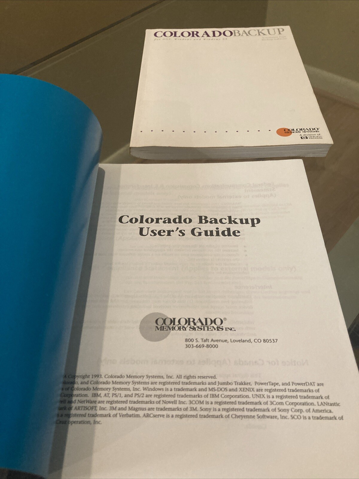 Colorado Backup Installation Guides, Colorado Memory Systems Hewlett-Packard