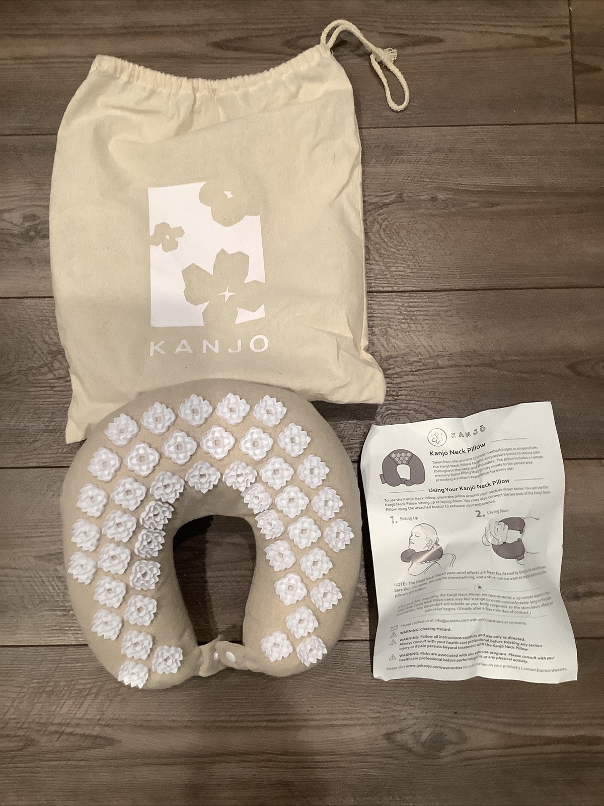 NEW_Kanjo Memory Foam Acupressure Neck Pillow