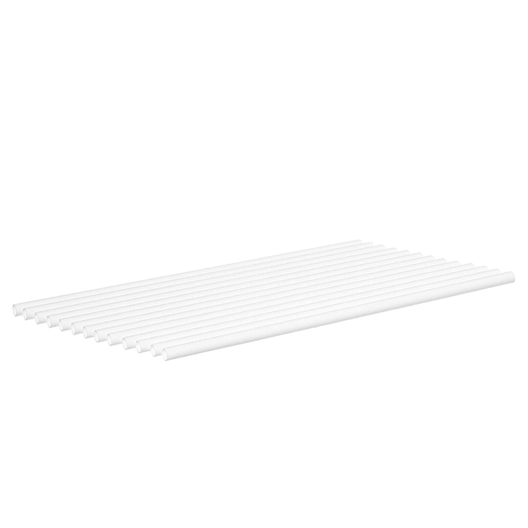 7.75 Inches White Disposable Paper Drinking Straws | Unwrapped & Compostable
