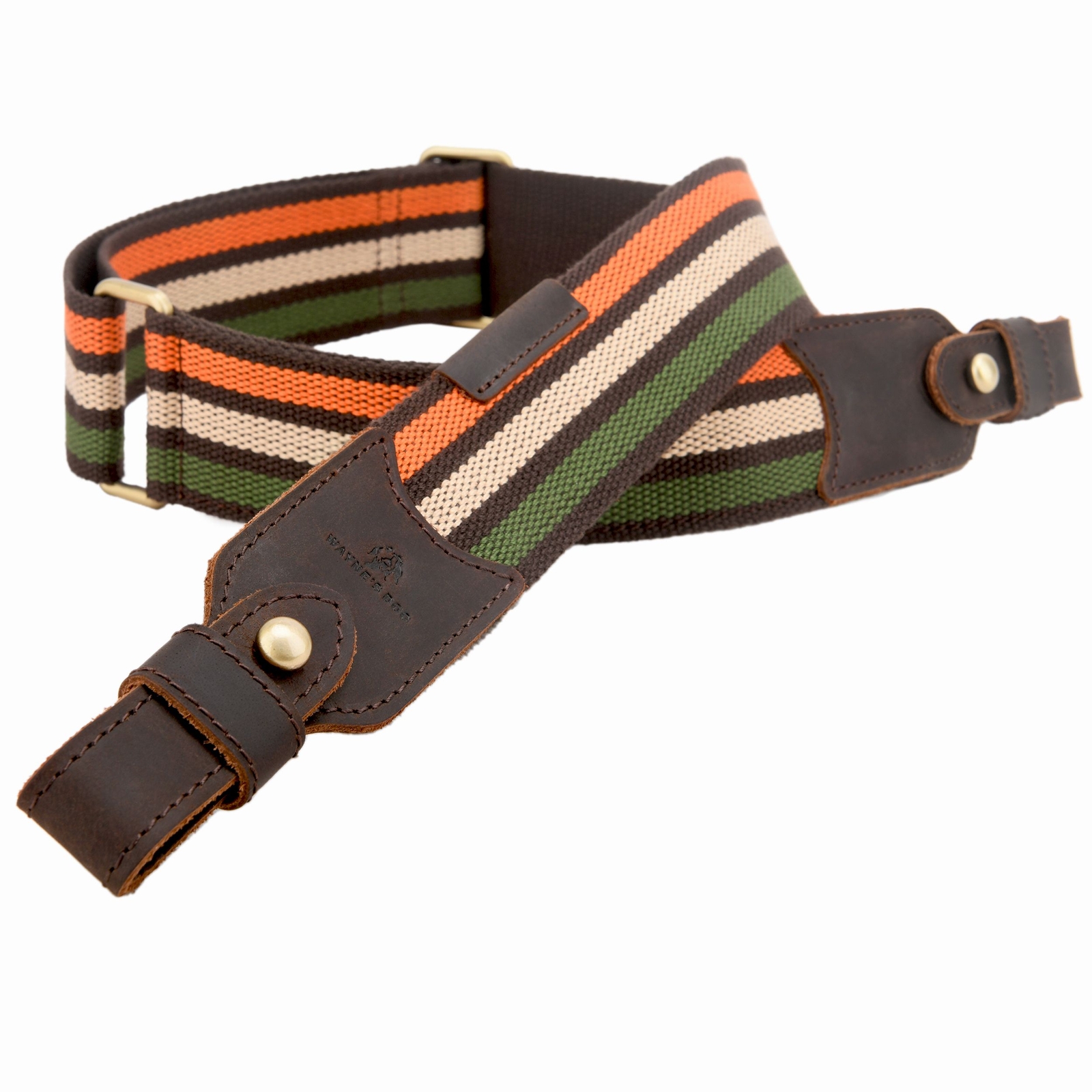 Buffalo Hide Leather Rifle Padded Sling Gun Strap Coffee Color Adjustment