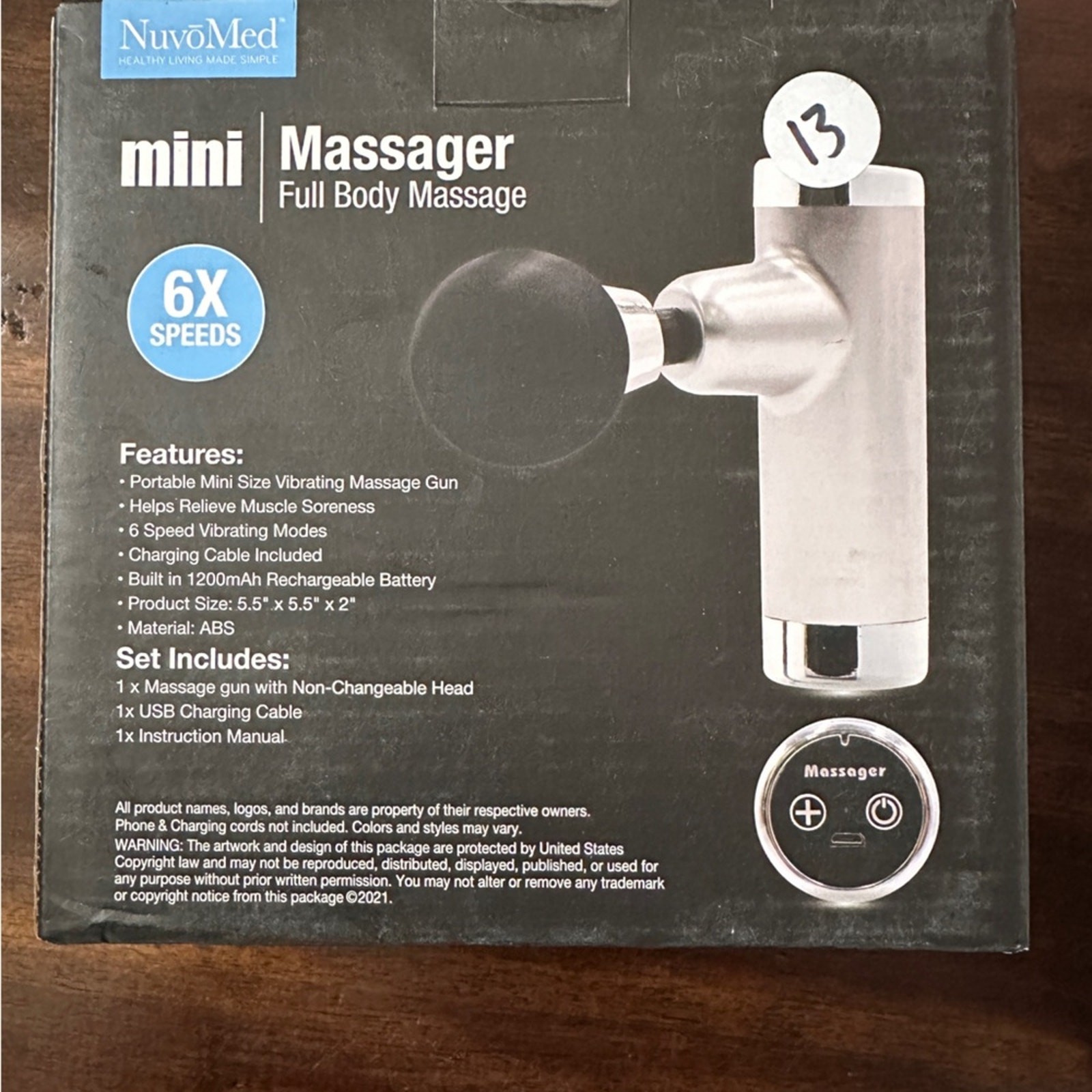 NuvoMed Mini Massager - Silver