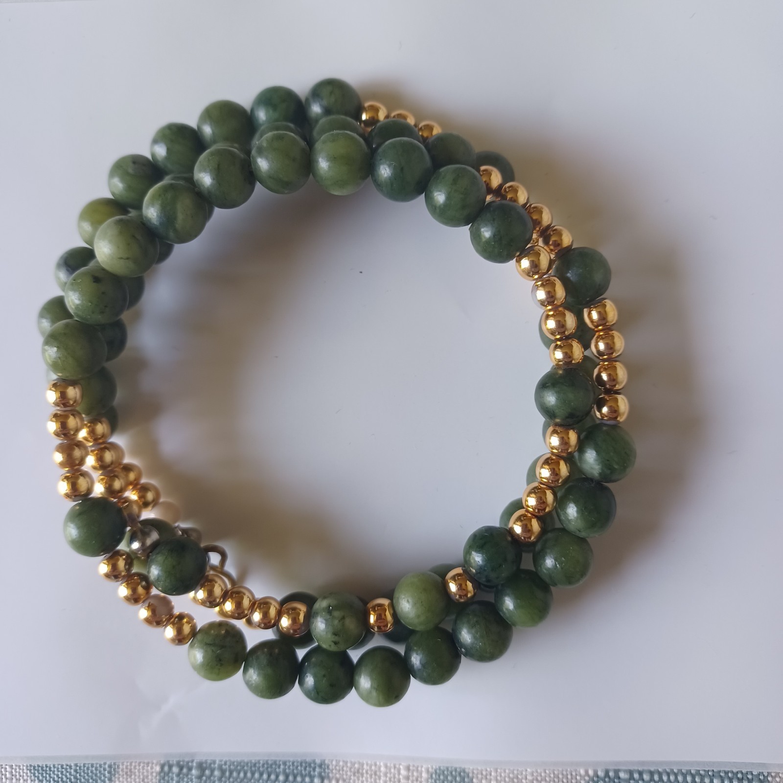 Prehnite Wire Wrap Bracelet