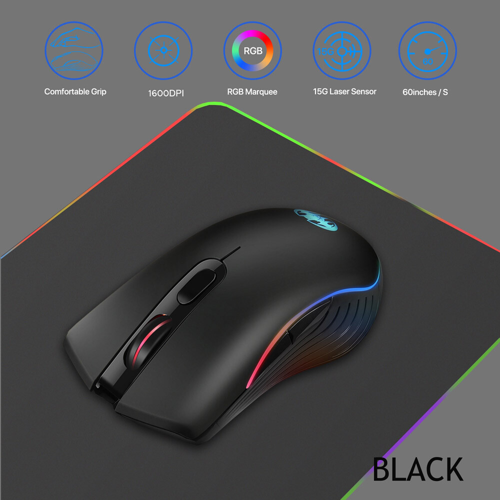 Gaming Mouse 7 Color LED Backlight Wireless USB Rechargeable Optical Mice For PC