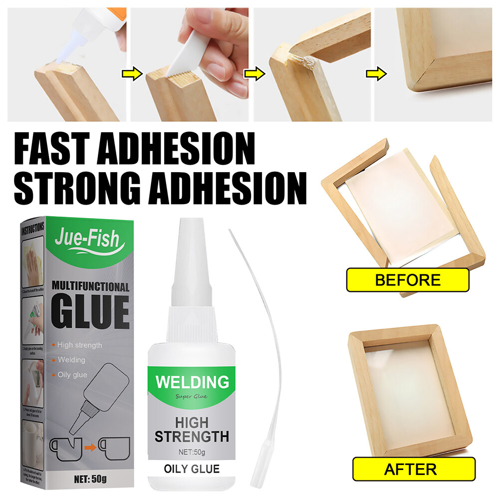Jue-Fish Glue, 50ML Welding High-Strength Oily Glue, Multifunctional Oily Glue
