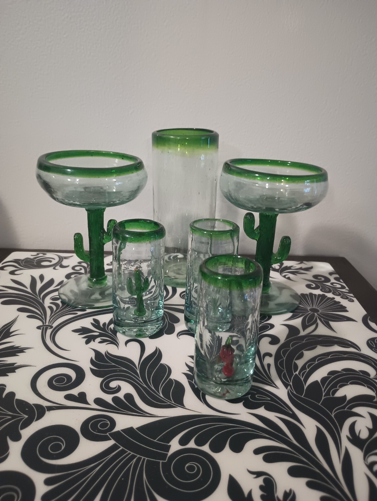 Hand Blown Mexican Glass/Shot Glass Set of 6