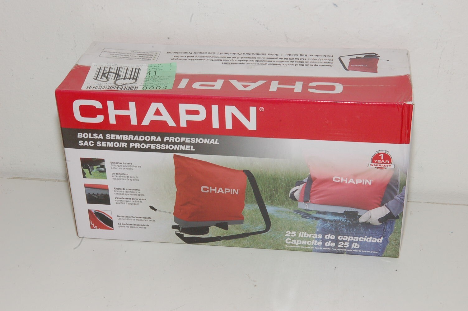 CHAPIN PRO 84700A Bag Seeder Shoulder Seed Spreader Deer Food Plot 25 lb Capacit
