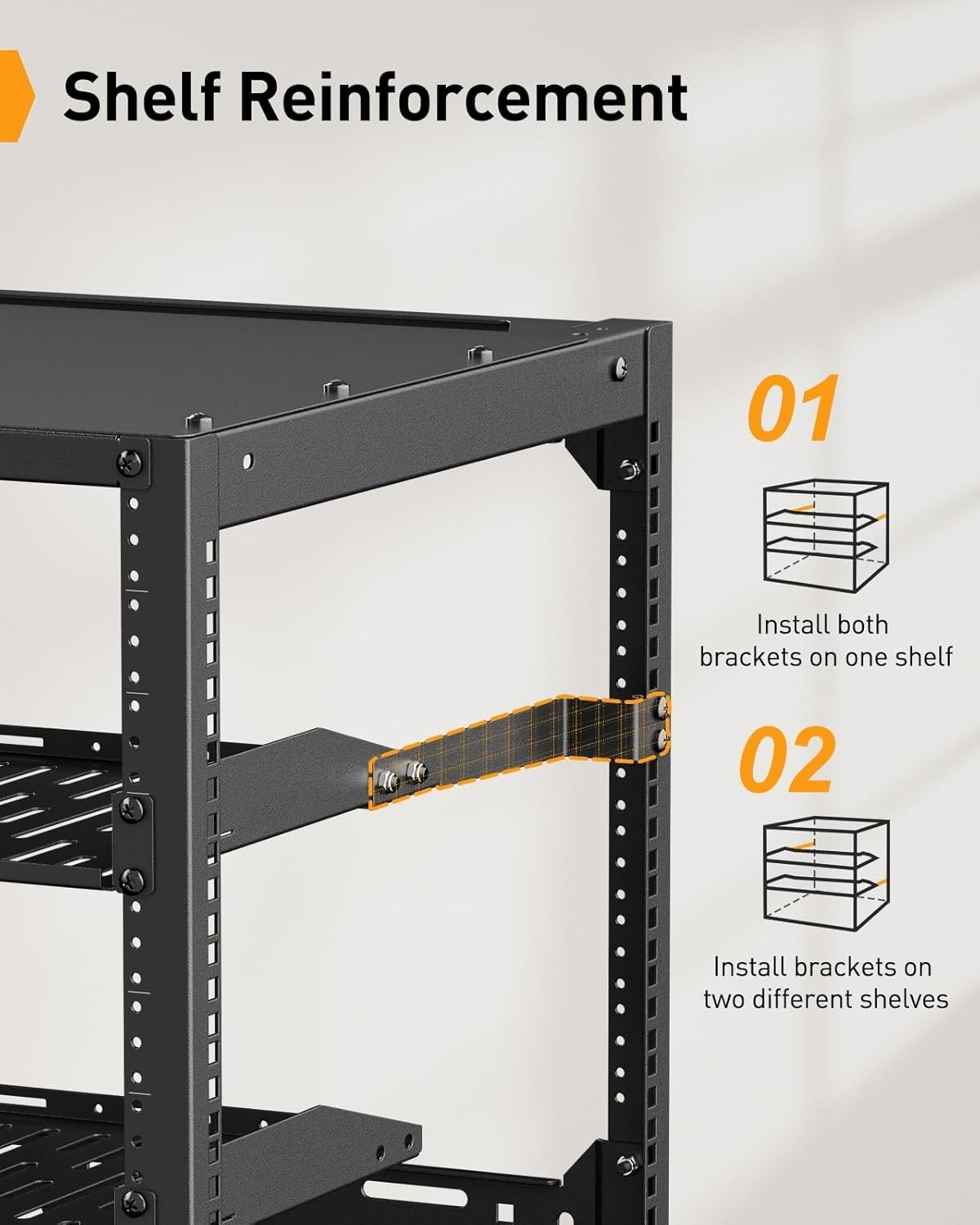 Perlegear 10U Open Frame Server Rack 19" Wall Mount AV NetworkEnclosure #2572EY2