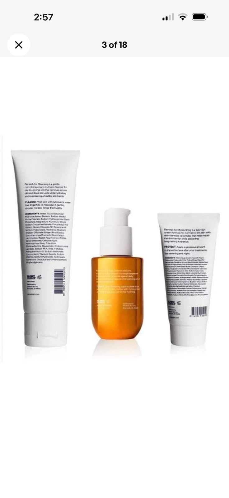 Remedy Skin Brightening 3-Piece Skincare Kit with Gentle Cleanser Vitamin C Seru