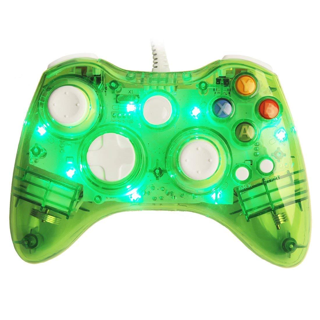 Glow USB Wired/Wireless Game Controller For Microsoft Xbox 360 Slim&PC Afterglow