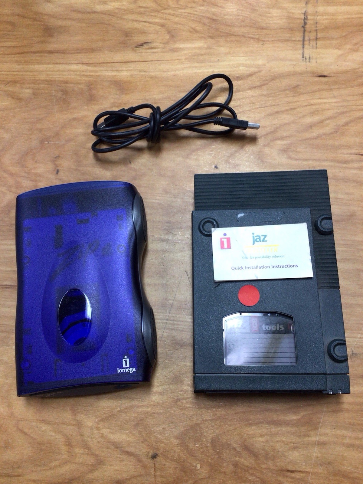 Lot of 2 UNTESTED Iomega Zip External Drives -Zip 100 Z100USBNC+Jaz v1000s AS IS