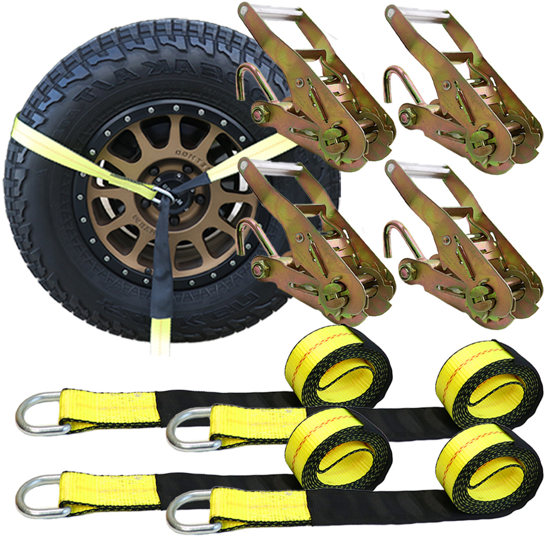 Car Tie Down Wire Hook - Lasso Style – 4 Pack Car Hauler Trailers USA