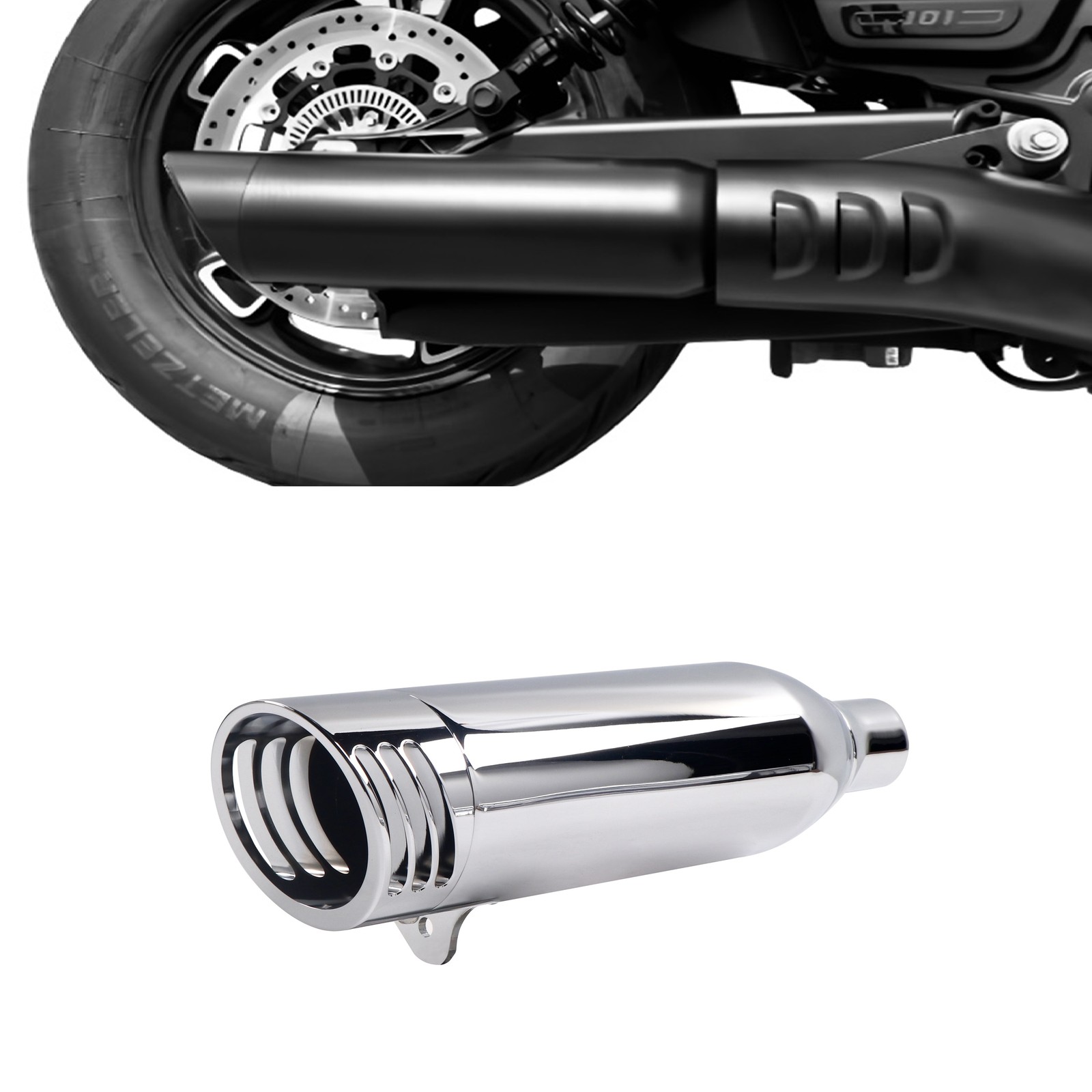 Chrome Deep Rumble Sound 4.0'' Slip-on Exhaust for 2025 Indian Scout Models