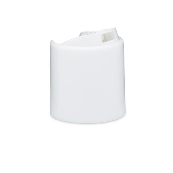 Disc Cap for 4, 8 or 16 oz Plastic Bottles White Smooth Dispensing Top 24-410