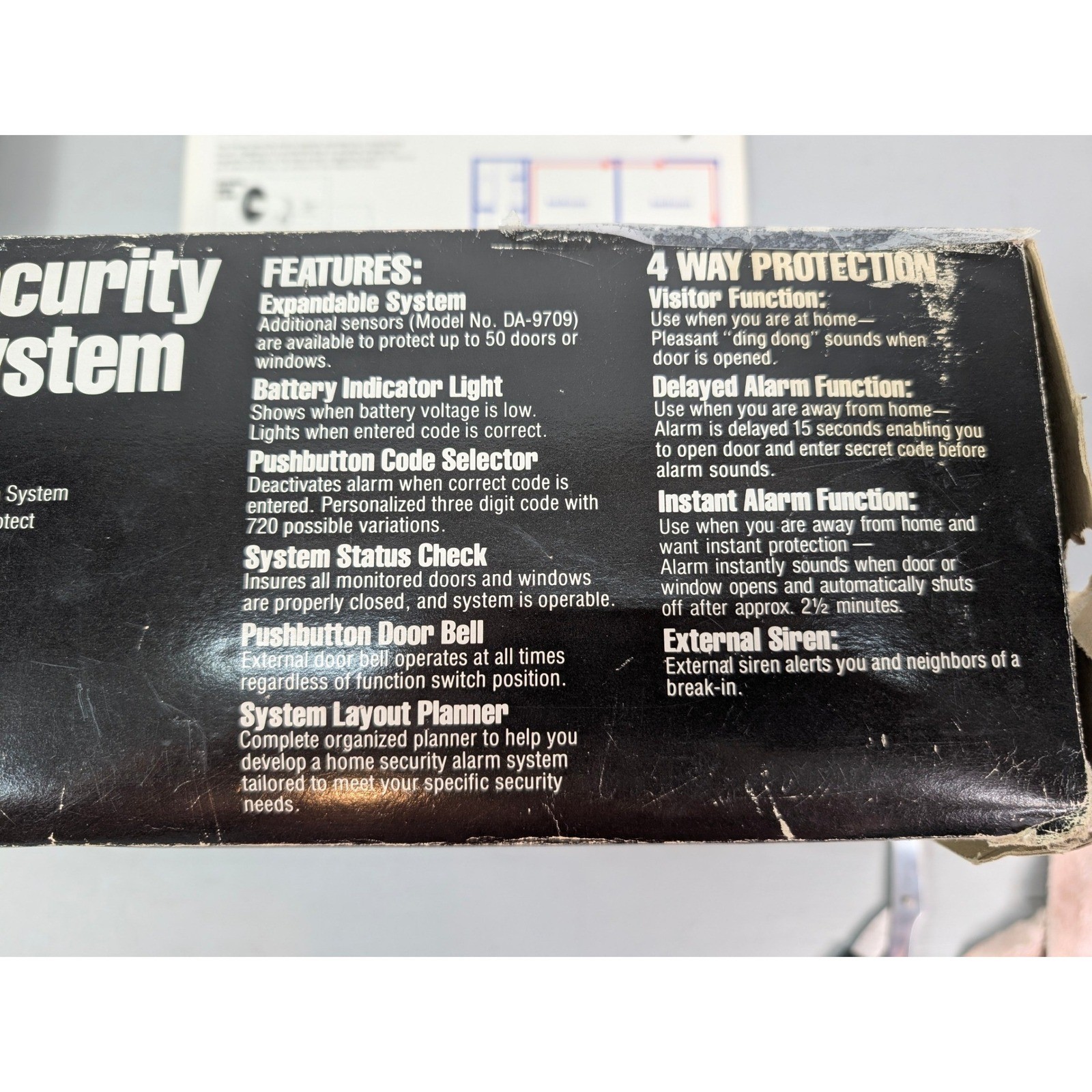 Vintage Fortress Home Security Alarm System Wired DIY Kit Model DA-9709 1983 NOS