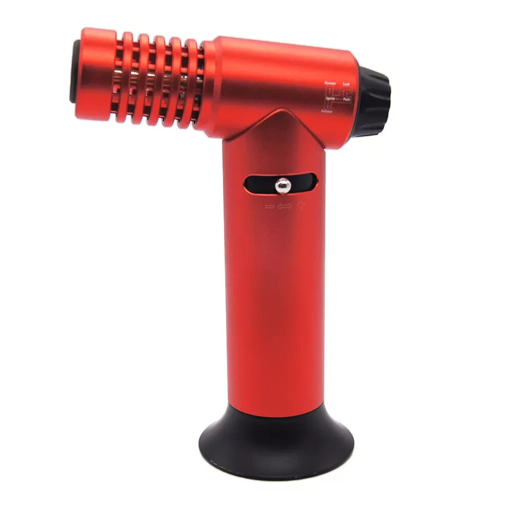 Single Torch Table Top Jet Lighter Butane 1300°C/2500°F Individual Box Red Color