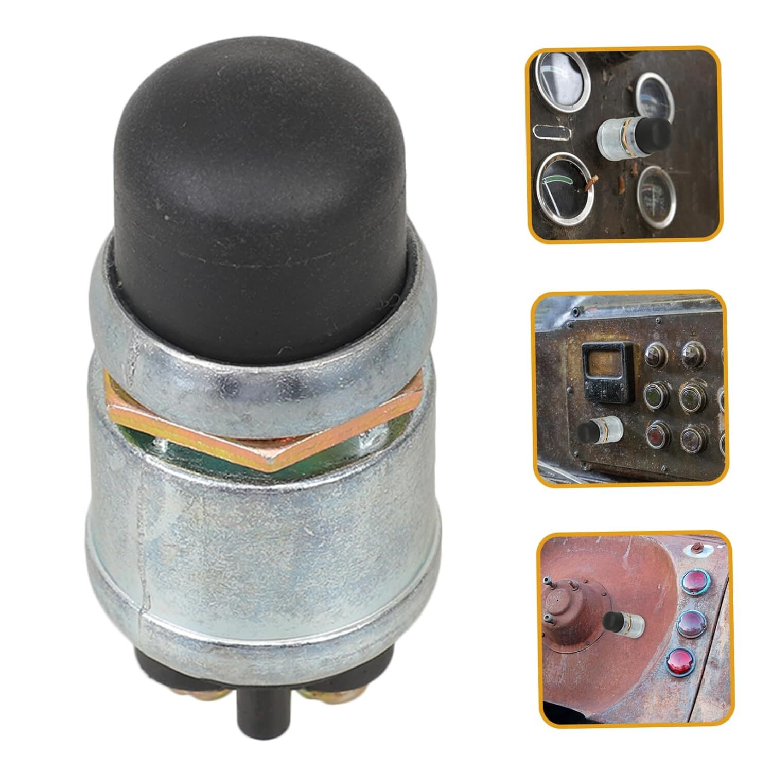 2PCS 12 Volt DC Heavy-Duty Momentary Push-Button 50 Amp Starter Switch