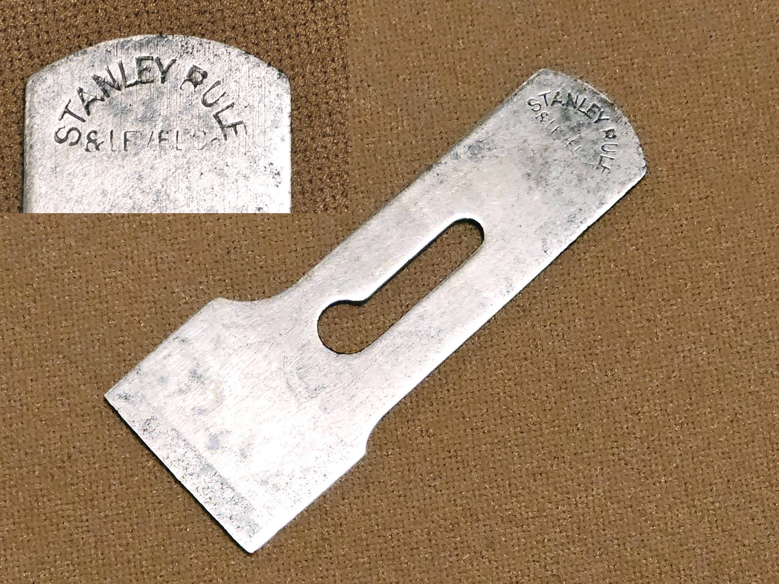 #58 1874 1884 Vtg Stanley Rule & Level Co No 190 Rabbett Plane Iron Blade Parts