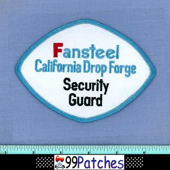 FANSTEEL CALIFORNIA DROP FORGE SECURITY GUARD Company Shoulder Patch LOGO 3J