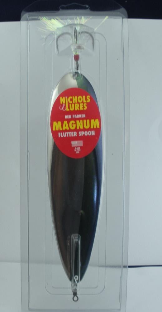 Nichols Lures 8FS7-35 Blue Herring 8" 3.5 oz 4/0 Ben Parker Magnum Flutter Spoon