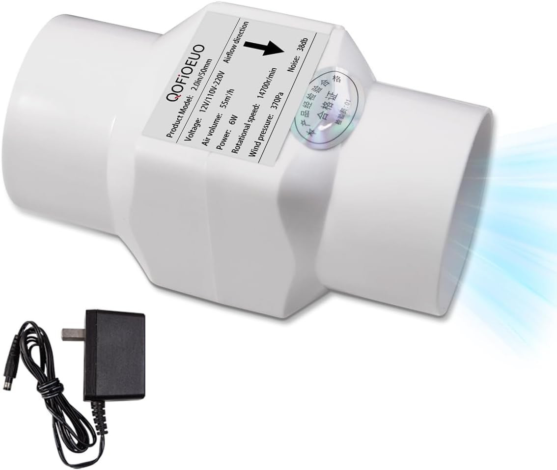 2 Inch Inline Duct Fan 6W, 50Mm Mini Ventilation Blower for 3D Printer | Small a