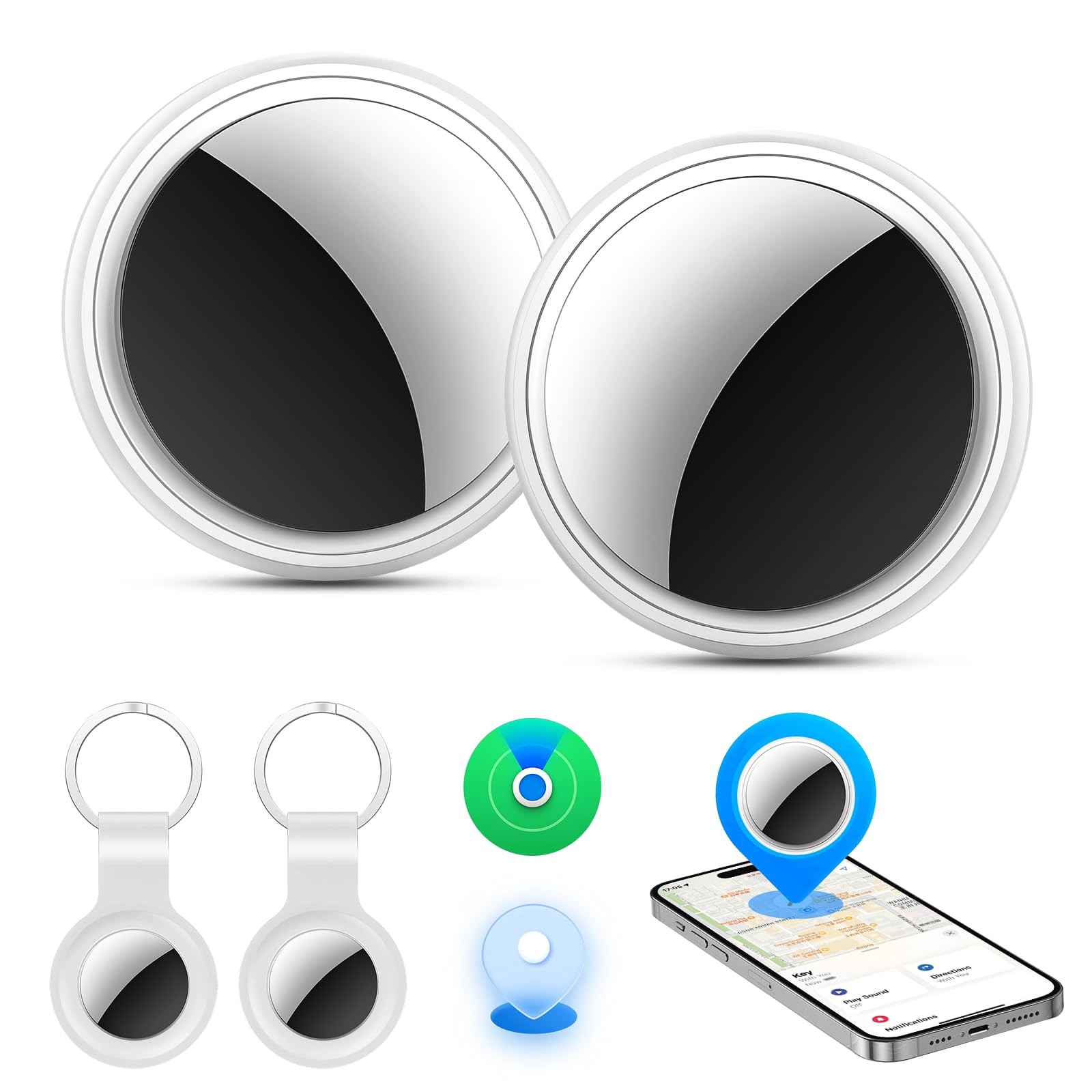 Air Tracker Tag2 Pack, Smart Item Tags Apple MFi Certified