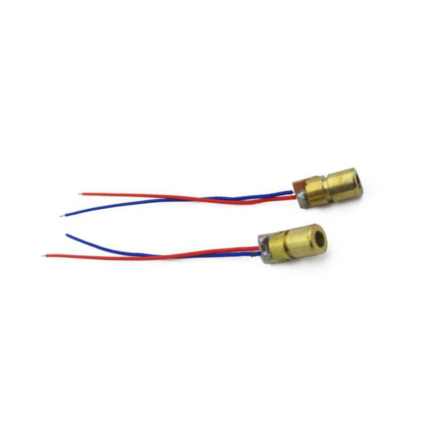 10PCS 650nm 6mm 3V 5mW Laser Dot Diode Module Red Copper Head Mini Laser pointer