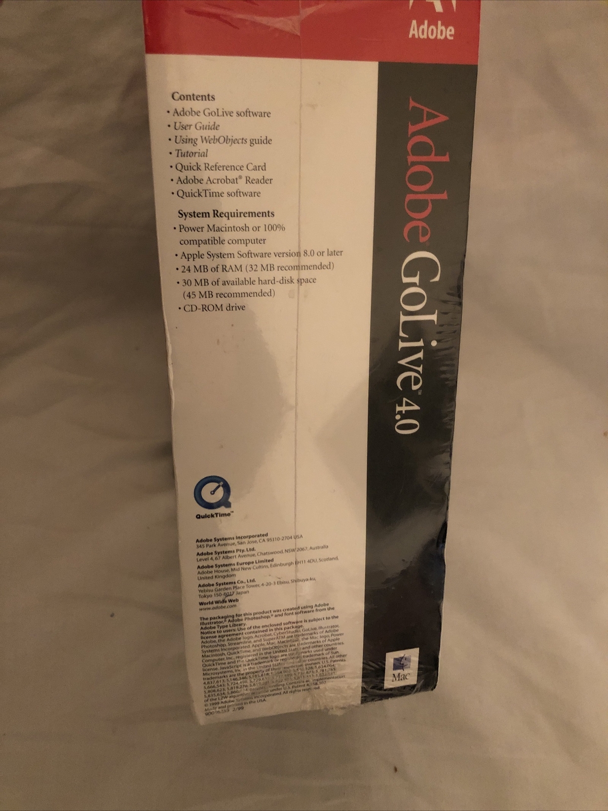 Adobe GoLive 4.0 (Retail) for Mac w/Serial Number new