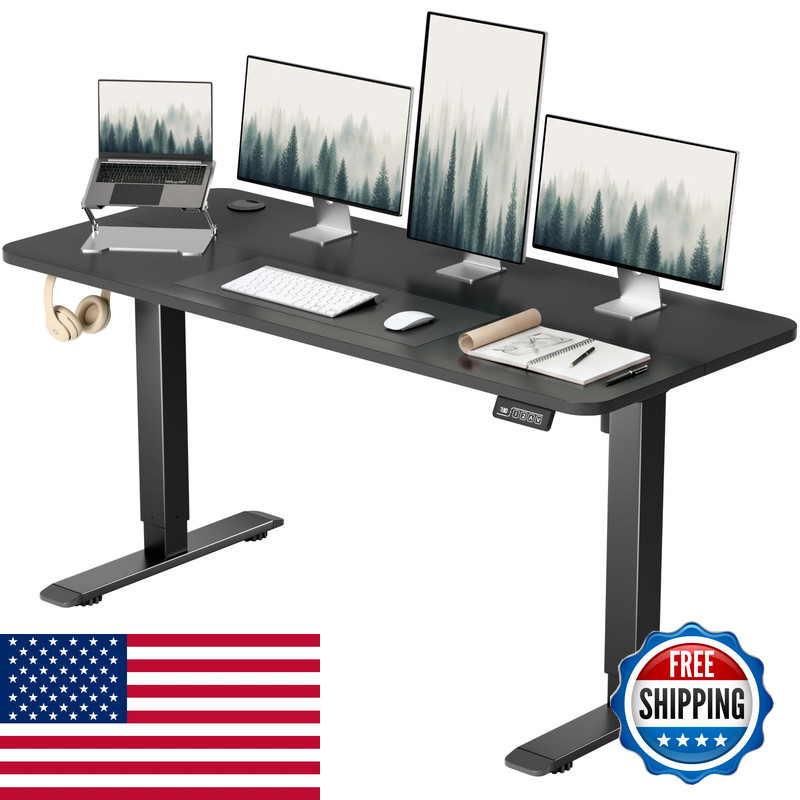 Furmax 55 X 24 Inches Electric Height Adjustable Standing Desk Large Sit Stand