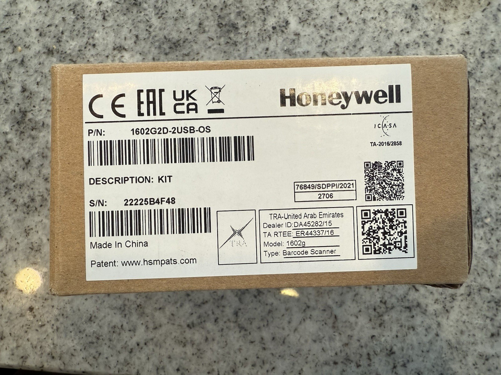 Honeywell 1602g Scanner