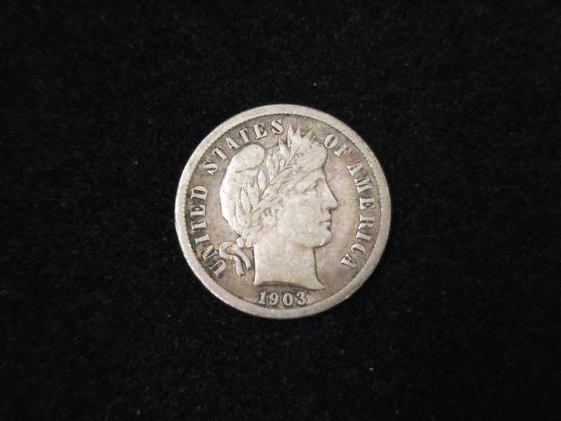 1903 Barber Silver Dime Fine+ 41104