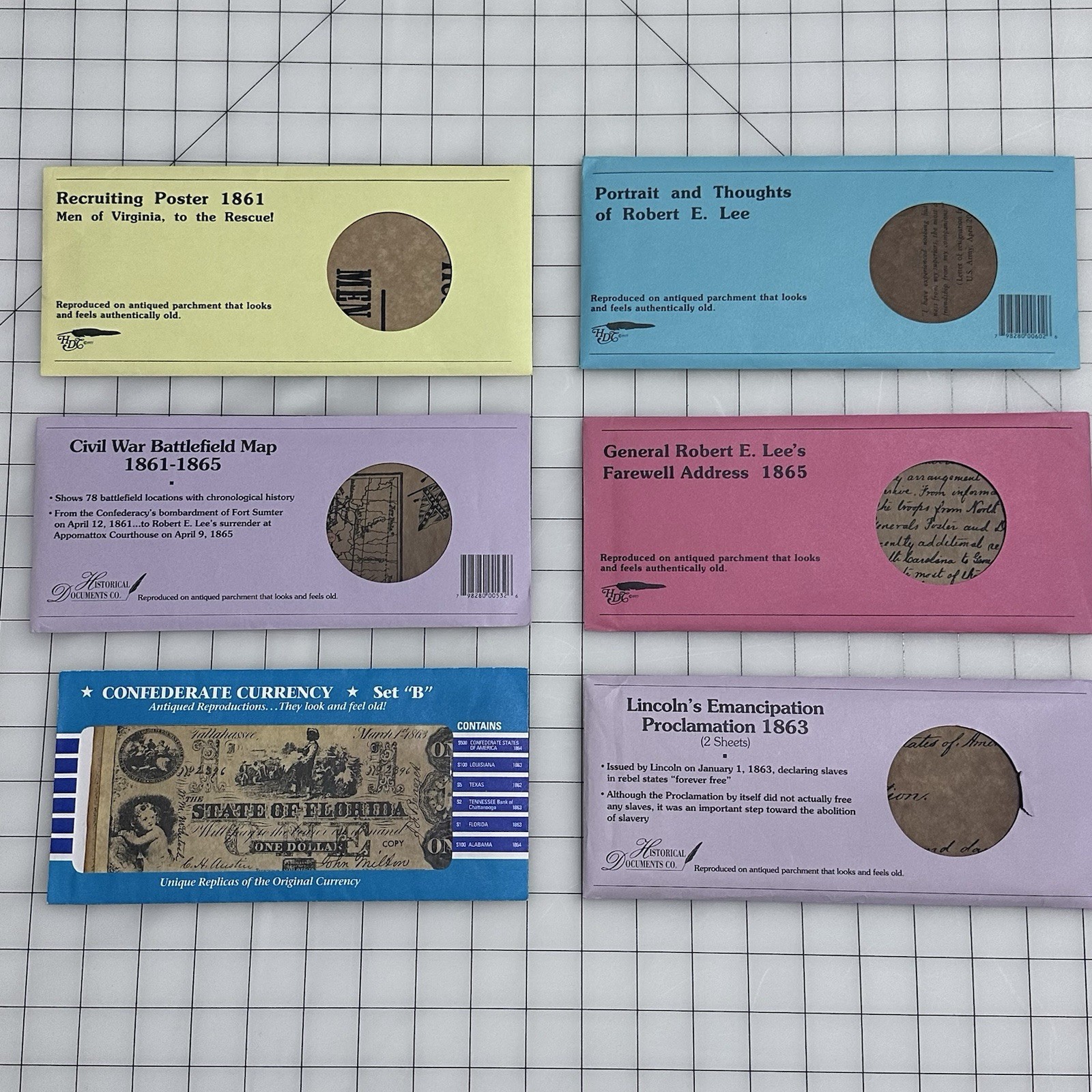Lot Civil War Reenactment Replica Money Recruitment Poster Map Lee Lincoln Paper