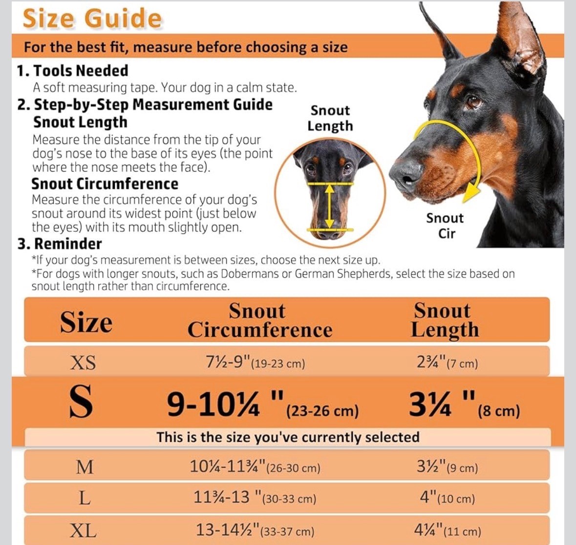 BARKLESS Dog Muzzle, Basket Muzzle for Biting, Chewing and Scavenging, Humane..