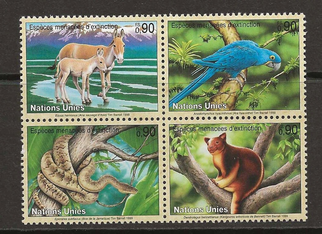 UN United Nations 1999 birds animals MNH  (b053b)