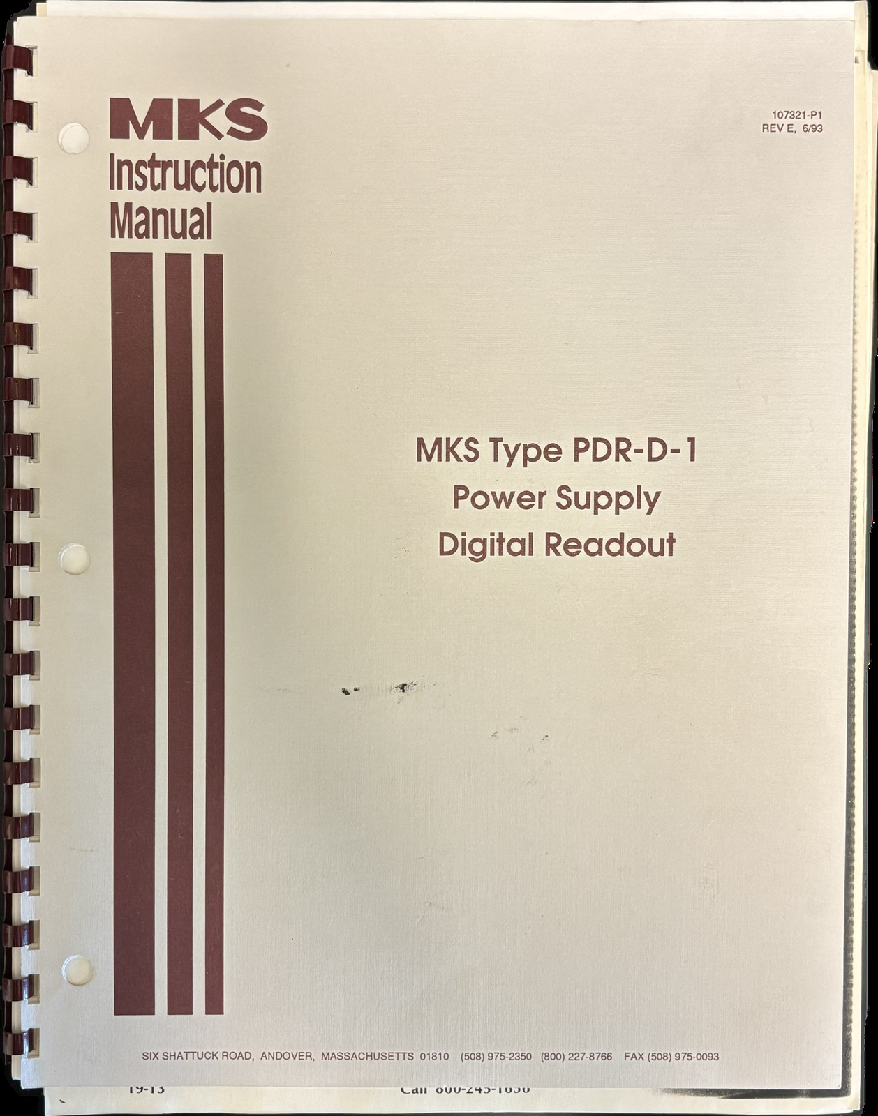 MKS Instruments PDR-D-1 Power Supply/Digital Readout - Pressure Readout