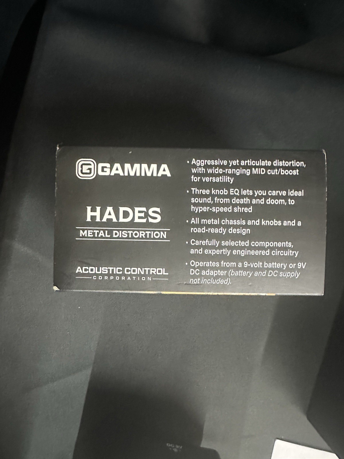 GAMMA Hades Metal Distortion Effects Pedal
