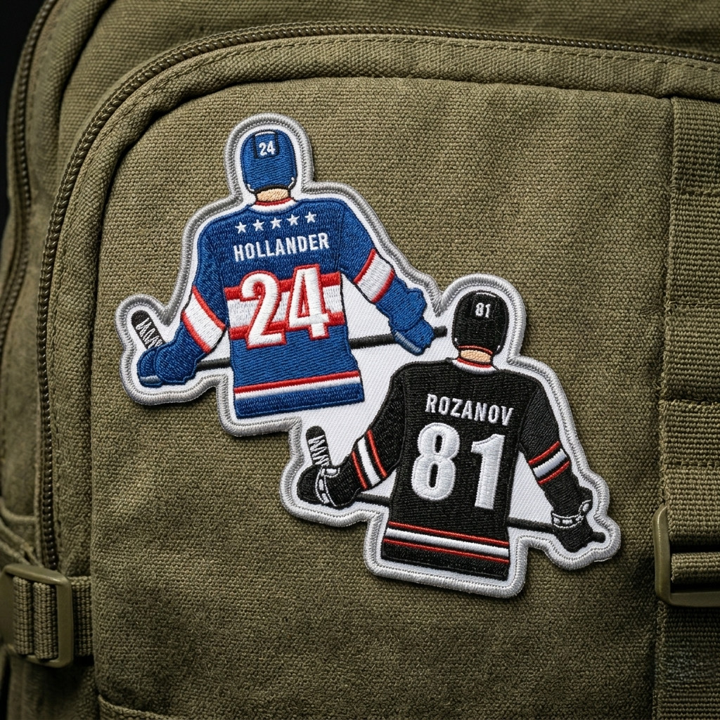 Embroidered Hockey Players Patch Sports Ice Hockey Iron On