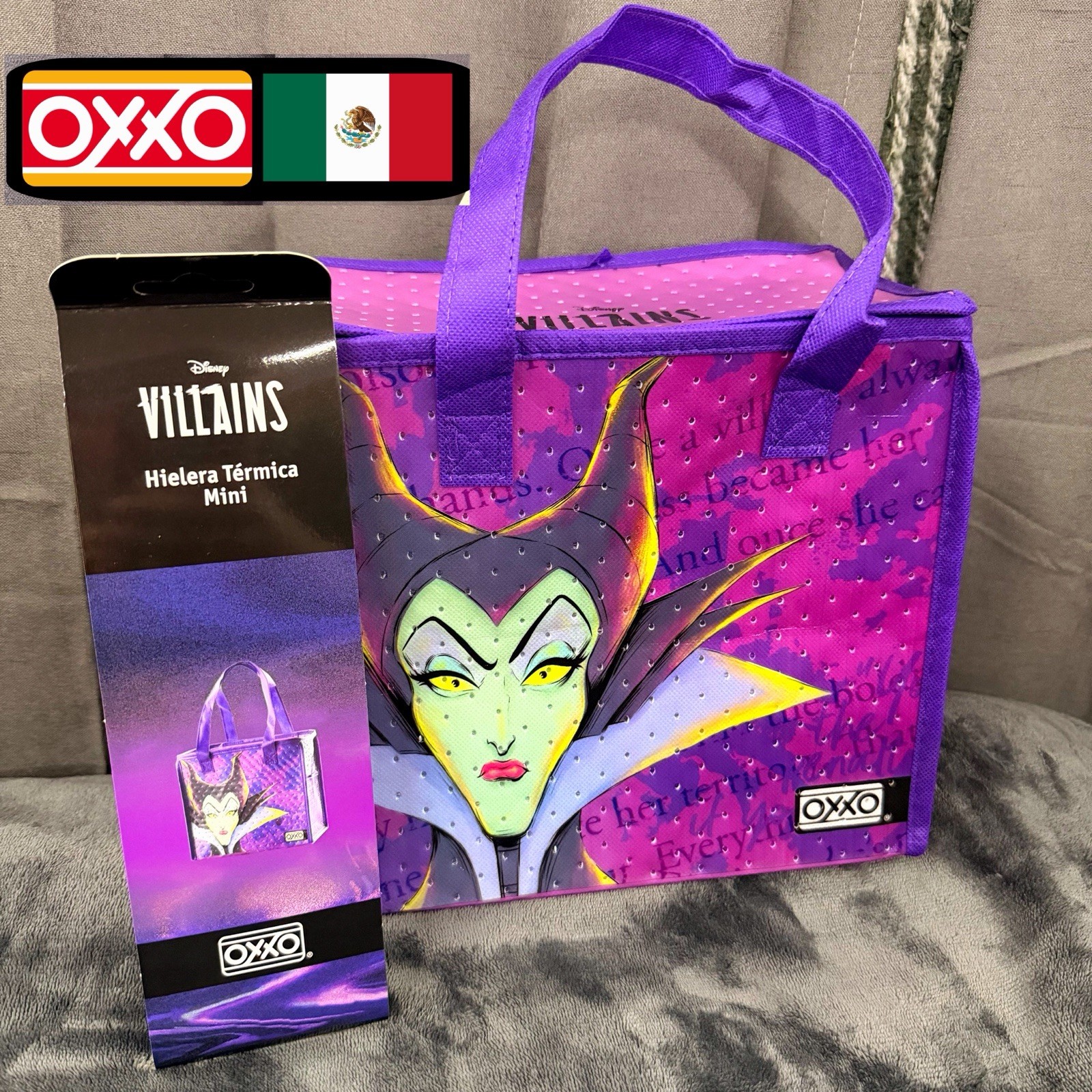 DISNEY X OXXO Mexico Villains Maleficent Purple Mini Insulated Lunch Bag 2026 💜