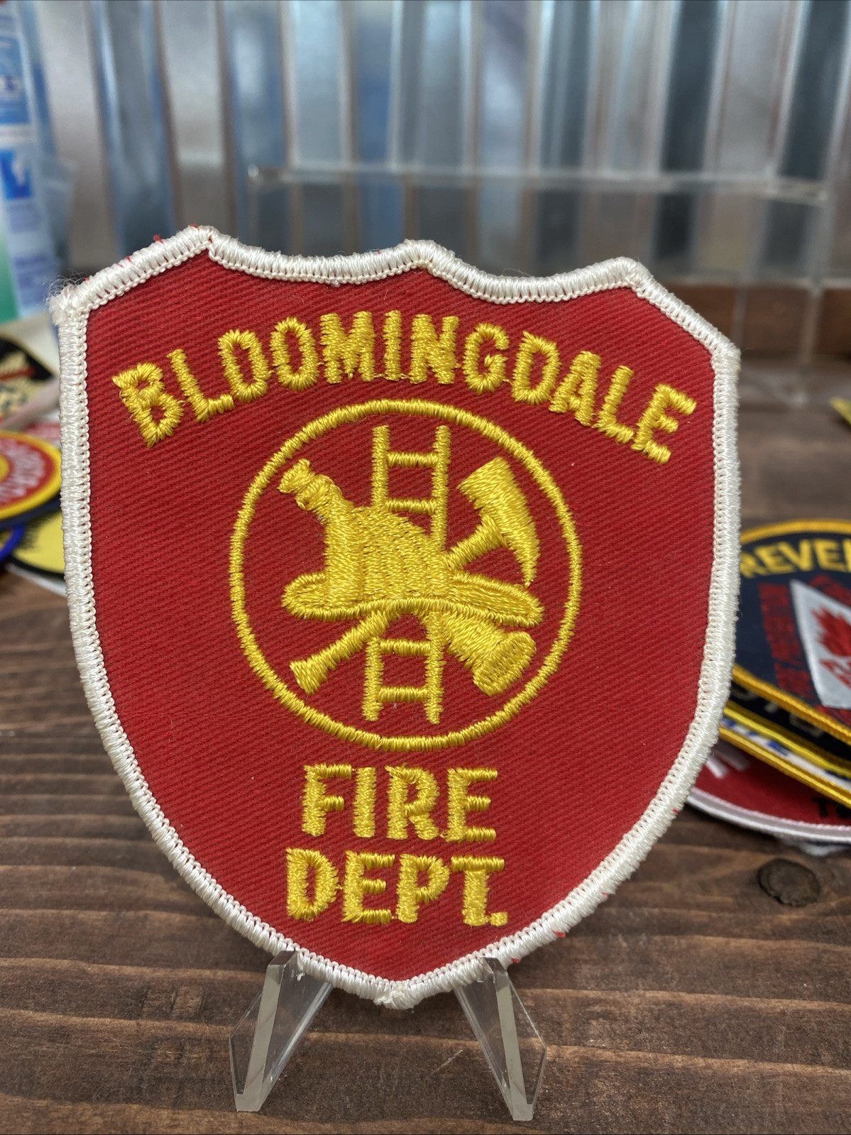 Vintage Bloomingdale Illinois Fire Department Patch IL - Rare 1980's Obsolete
