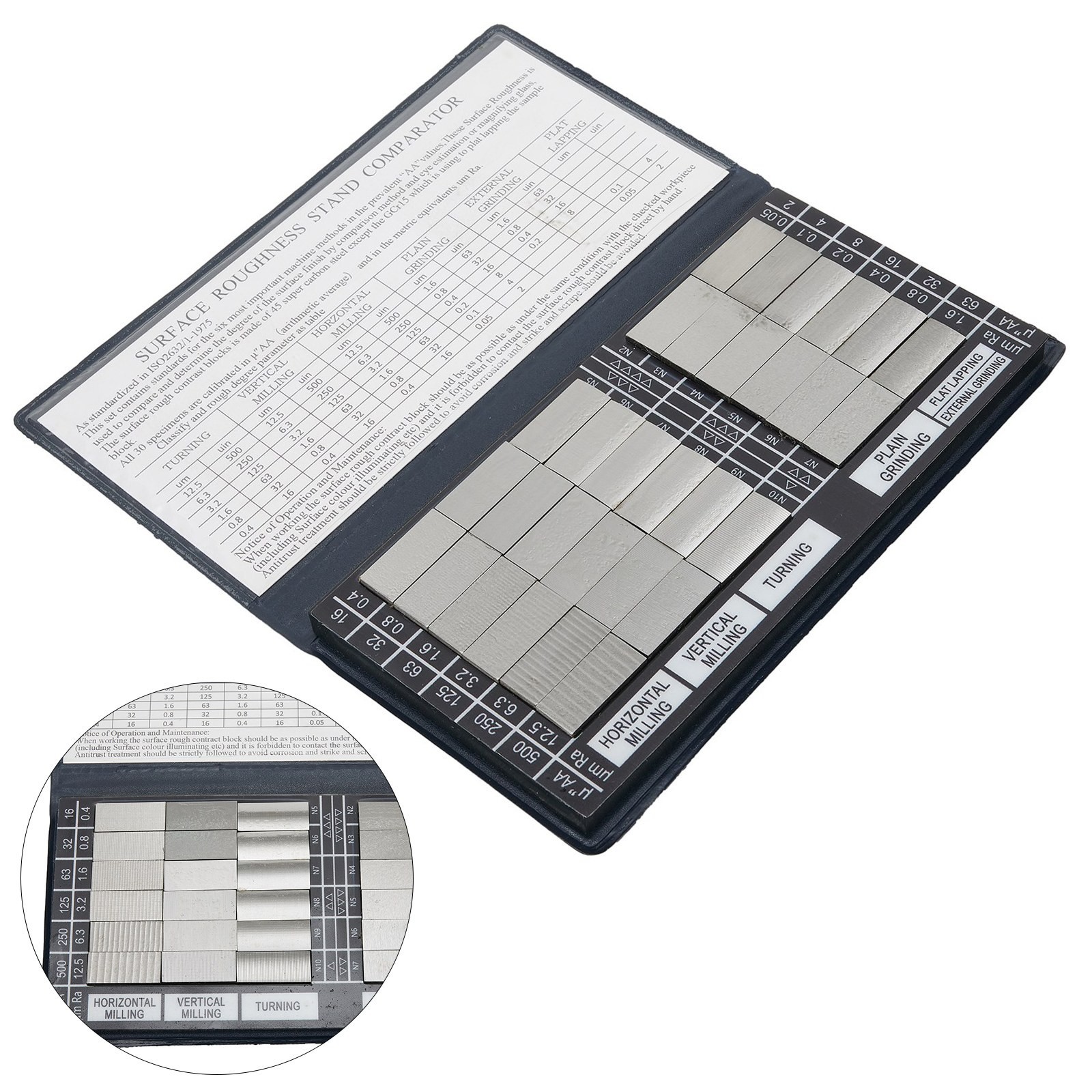 Sample Block Roughness 3 Flat Grinding 30pcs 6x3x3/8 Compare Conveniently