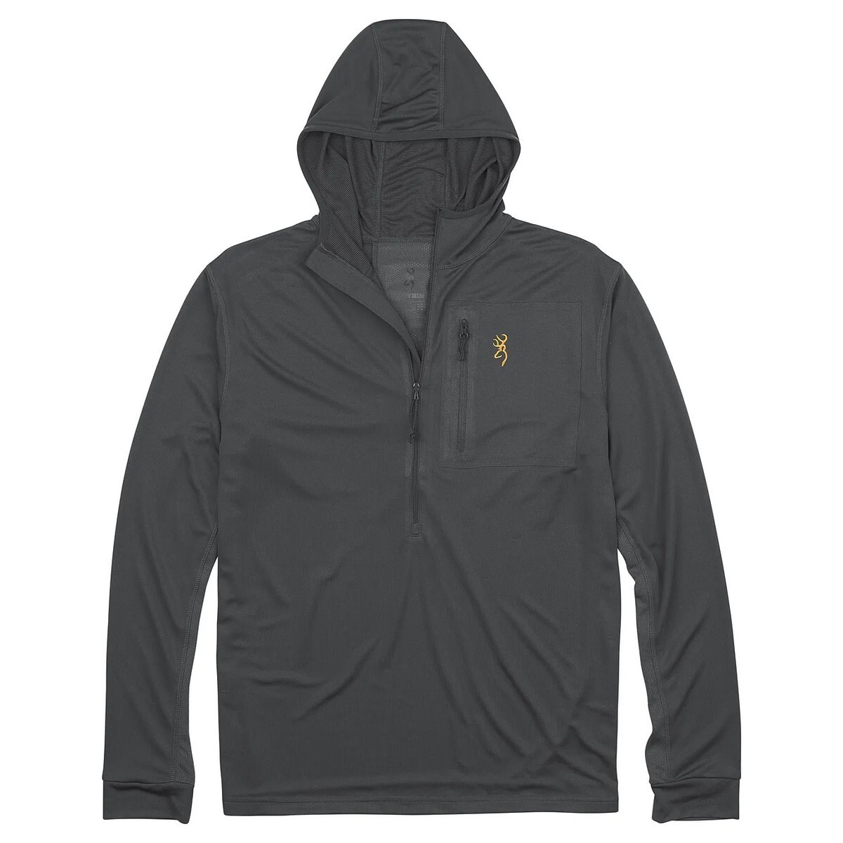 Browning Early Season Hooded Shirt - Carbon Gray - Extra Large