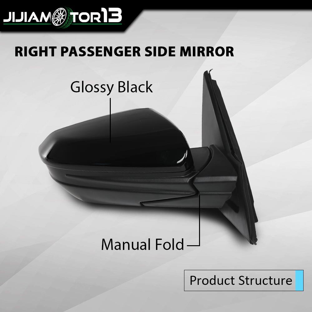 Fit For 16-21 Honda Civic LX DX Passenger Side Power Manual Folding Power Mirror