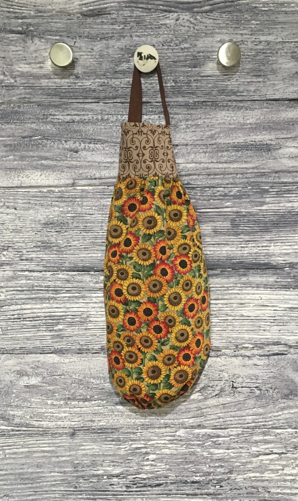 Plastic Grocery Bag Rag Sock Holder Packed Sunflowers Indian Blanket Flowers