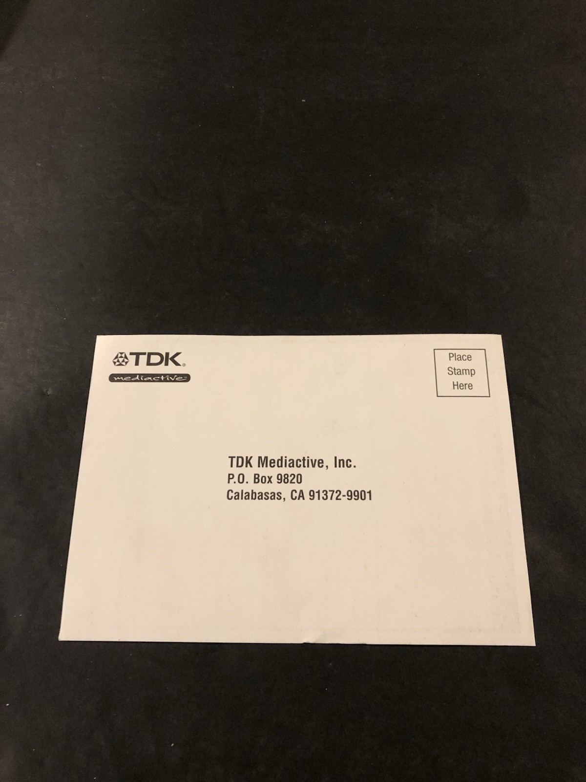 tdk mediactive registration card insert Only